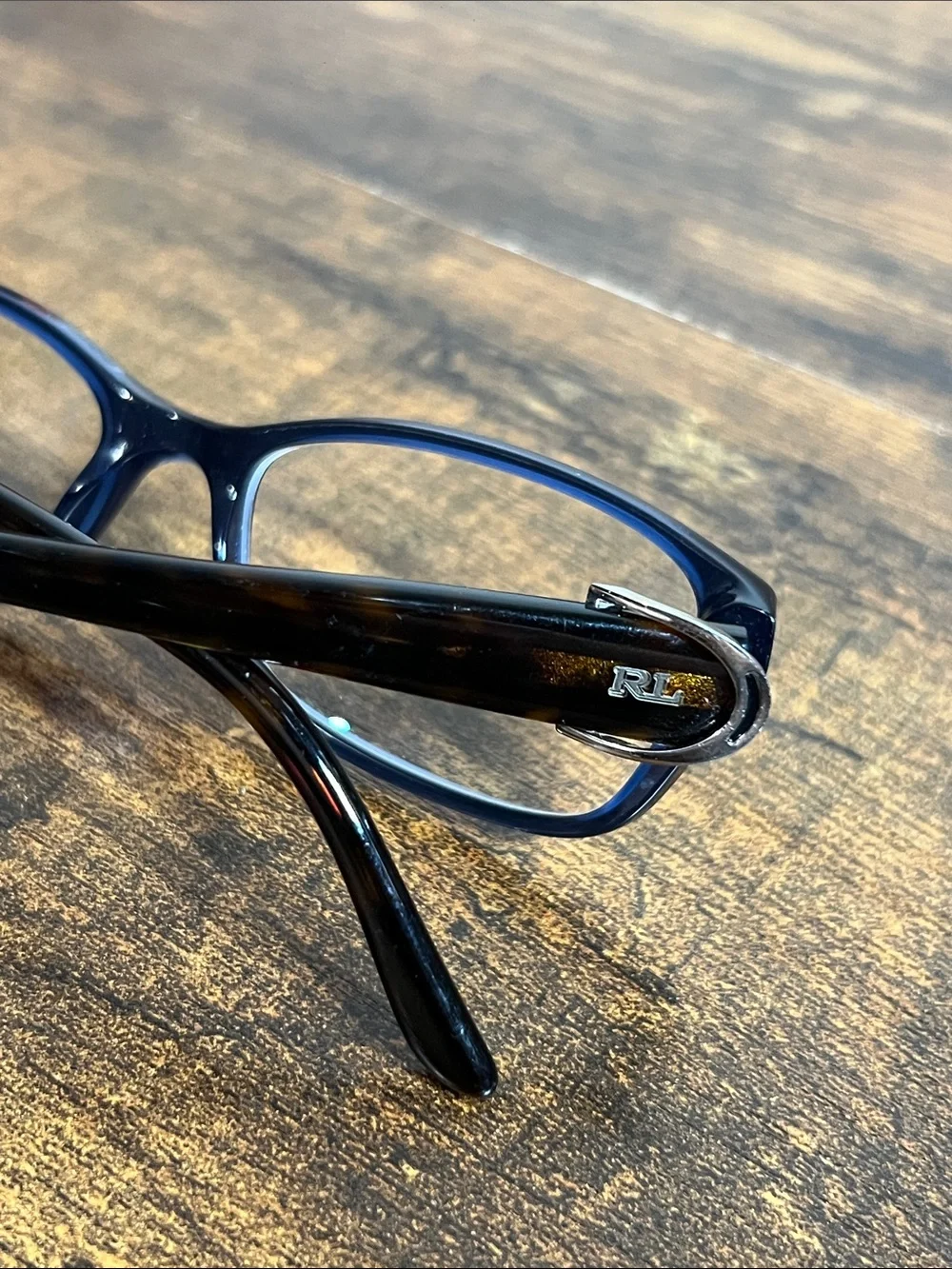Ralph Lauren RL 6056 5276 53[]16 Navy and brown women’s Rectangle Glasses